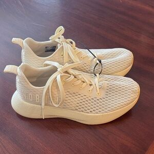 NOBULL Men’s Journey Runs  Cream Mesh Running Sneakers